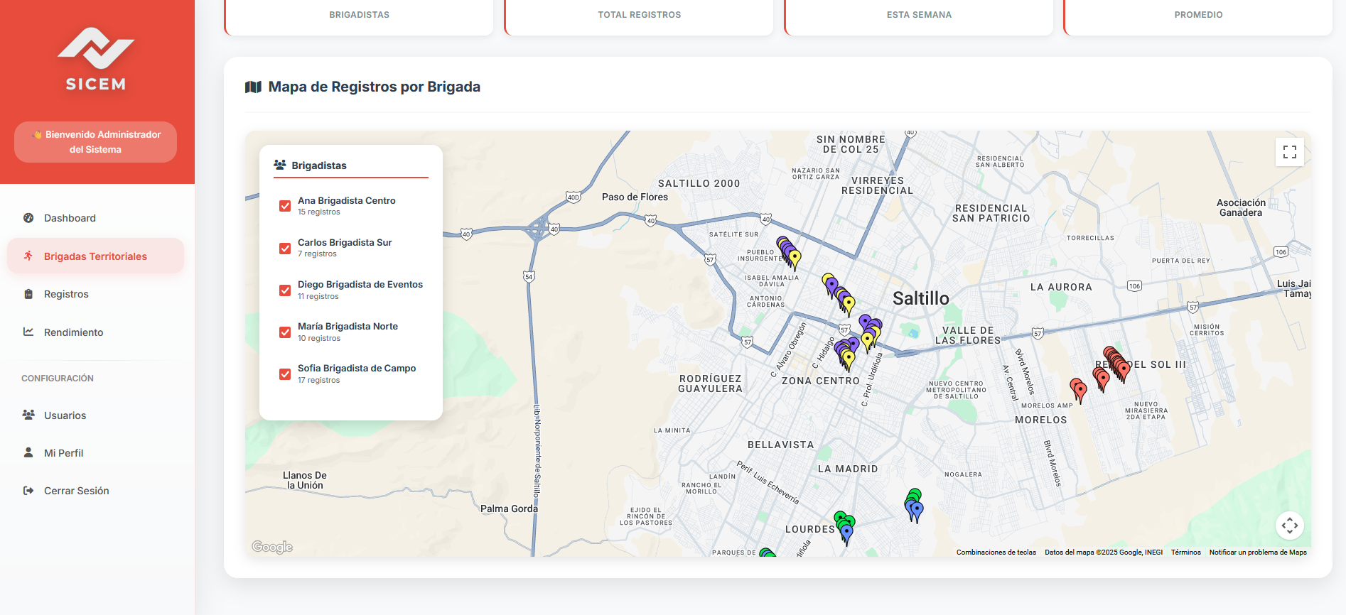 Mapa Interactivo - Filtros